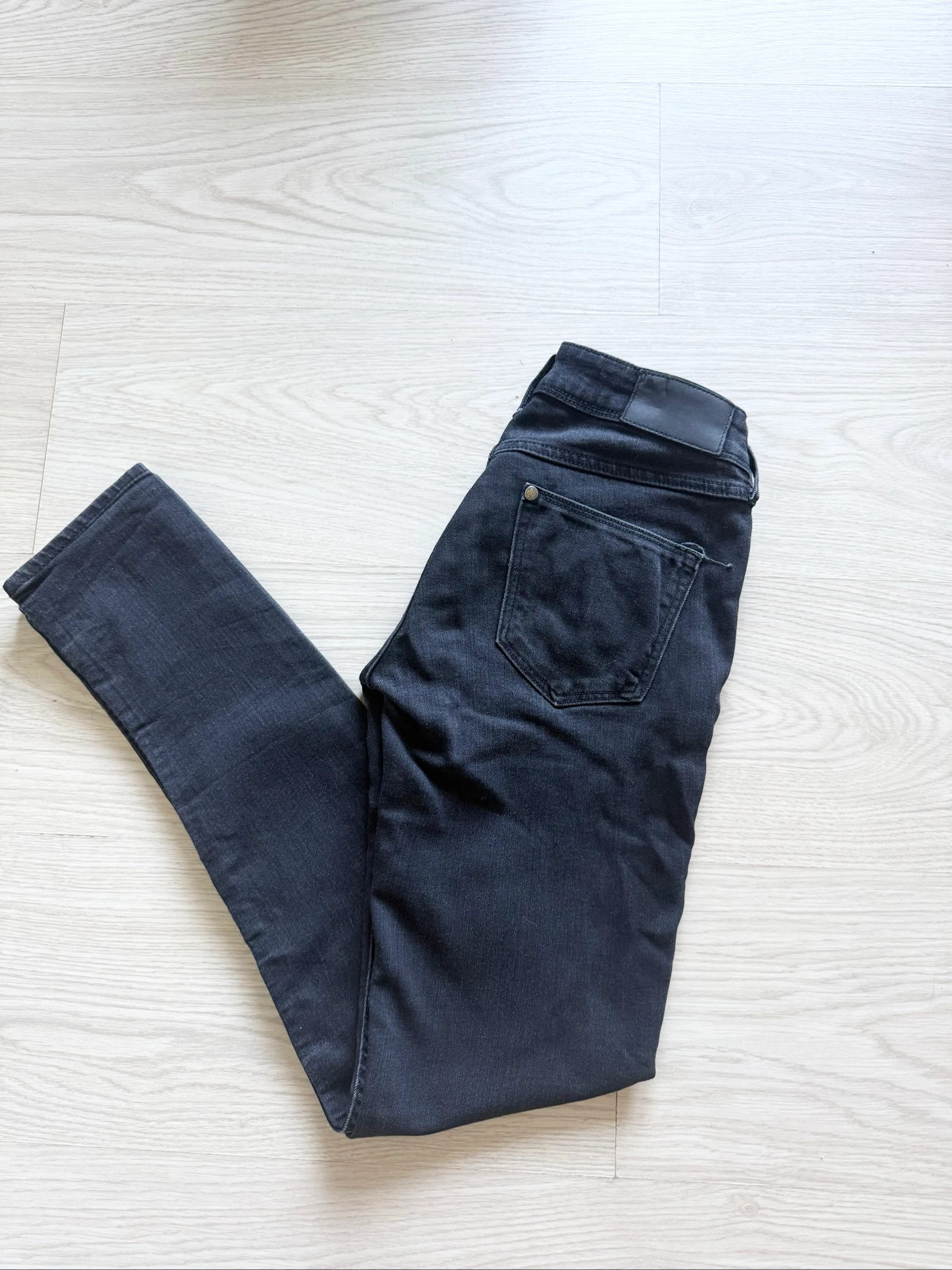 Jeans skinny slim preto H&M tamanho 36 P – photo 2